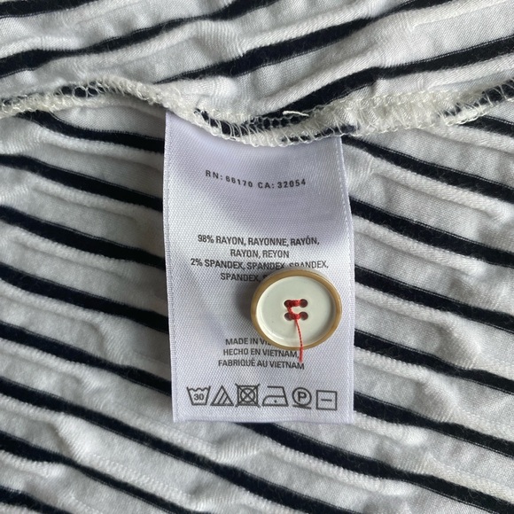 Anthropologie Paladino Maeve blue/ black and white midi stripped dress size S - Picture 13 of 13